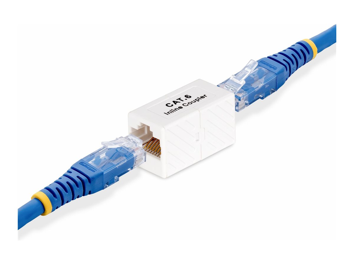 StarTech.com RJ45 Coupler 5-Pack, Inline Cat6 Coupler, Female to Female (F/F) T568 Connector, Unshielded Ethernet Cable Extension - 5 Pack (IN-CAT6-COUPLER-U5) CAT 5/5e/6 Ikke afskærmet Netværkskobling Hvid