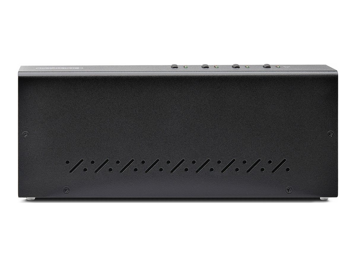 StarTech.com 4-Port Dual-Monitor DisplayPort KVM Switch, 4K 60Hz, 2x USB 5Gbps Hub Ports, 2x USB 2.0 HID Ports, Hotkey and Push-Button Switching, TAA Compliant - 3.5mm Audio, HDCP (P4DD46A2-KVM-SWITCH) KVM / audio-switch Desktop