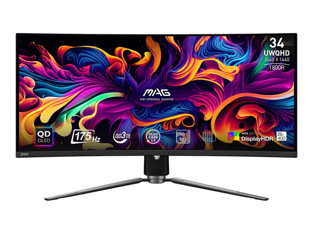 MSI MAG 341CQPDE QD-OLED 34 3440 x 1440 (UltraWide) HDMI DisplayPort USB-C 175Hz