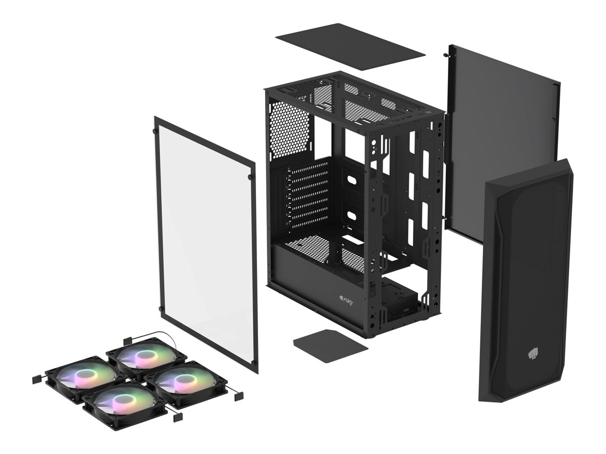 Fury Shobo SH4F RGB Tower ATX Sort