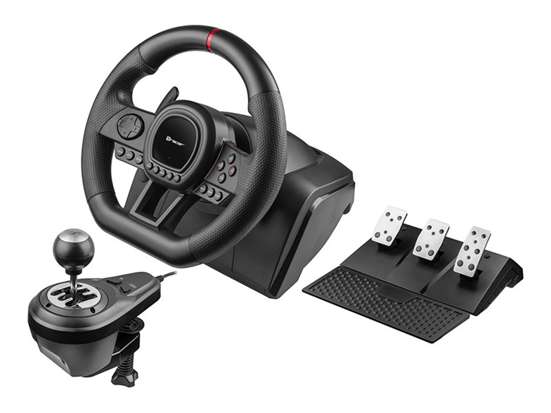 Tracer SimRacer Sæt med rat, pedaler og håndtag til gearskifte PC Microsoft Xbox 360 Sony PlayStation 3 Microsoft Xbox One Sony PlayStation 4 Nintendo Switch