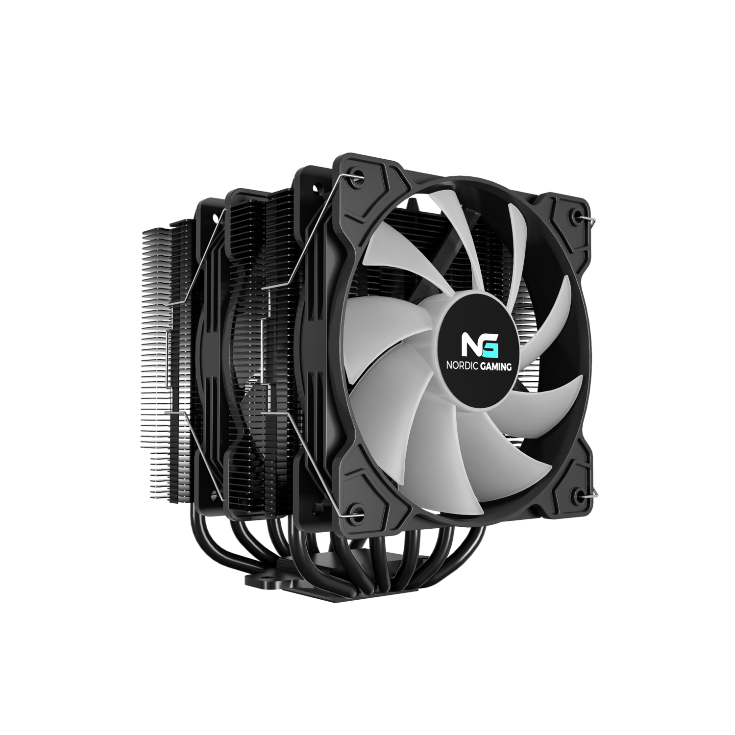 Nordic Gaming AC200 Processor-køler 2-pack Sort 120 mm