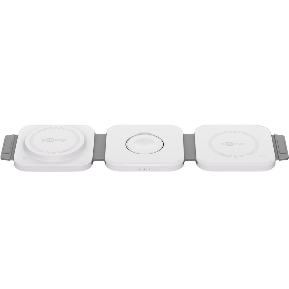 Goobay Foldbar 3-in-1 Trådløs oplader 15Watt Hvid