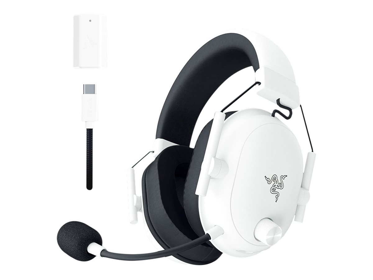 Razer BlackShark V2 HyperSpeed Trådløs Kablet Høretelefoner Hvid