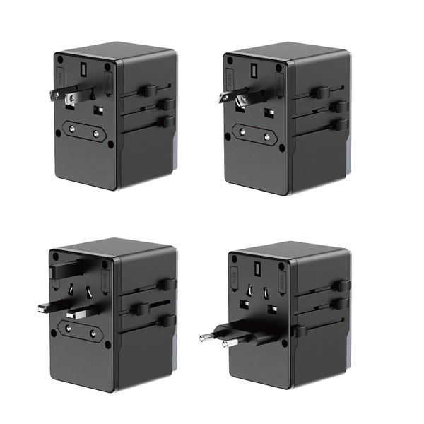Dudao A65Pro Universal Travel Adapter 65Watt GaN 2xUSB-C + 2xUSB-A Black