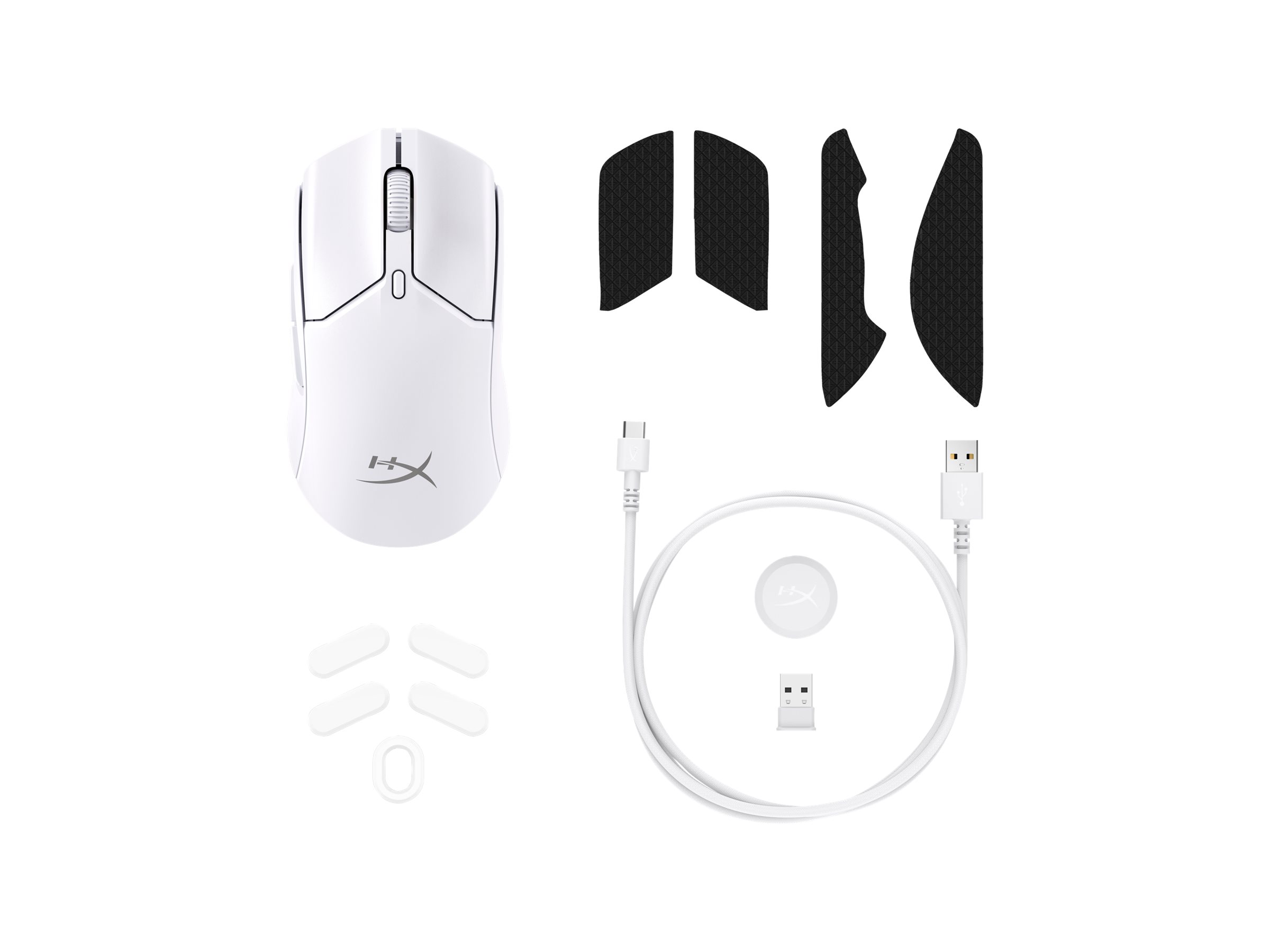 HyperX Pulsefire Haste 2 Mini Optisk Trådløs Kablet Hvid