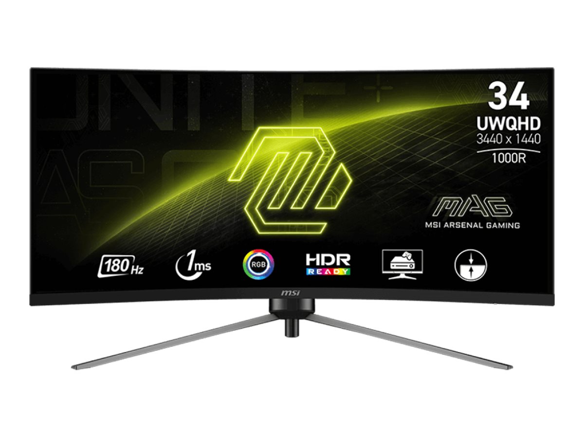 MSI MAG 345CQRDE 34 VA 3440 x 1440 (UltraWide) HDMI DisplayPort 180Hz