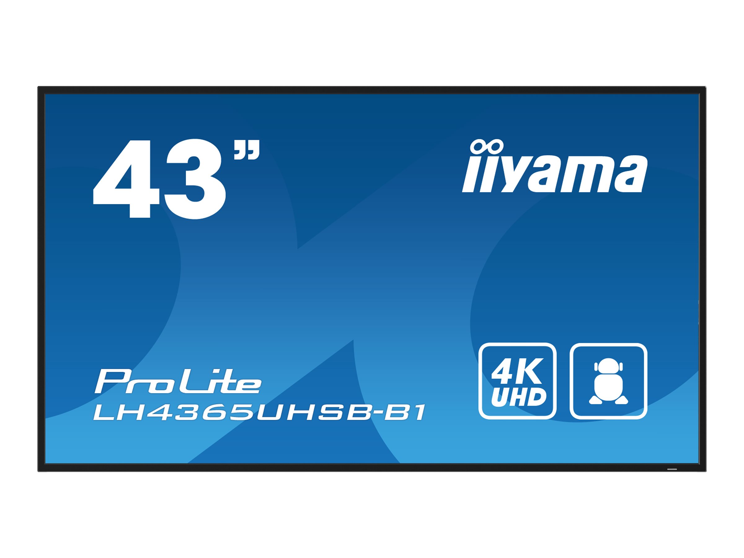 iiyama ProLite LH4365UHSB-B1 43 Digital skiltning 3840 x 2160