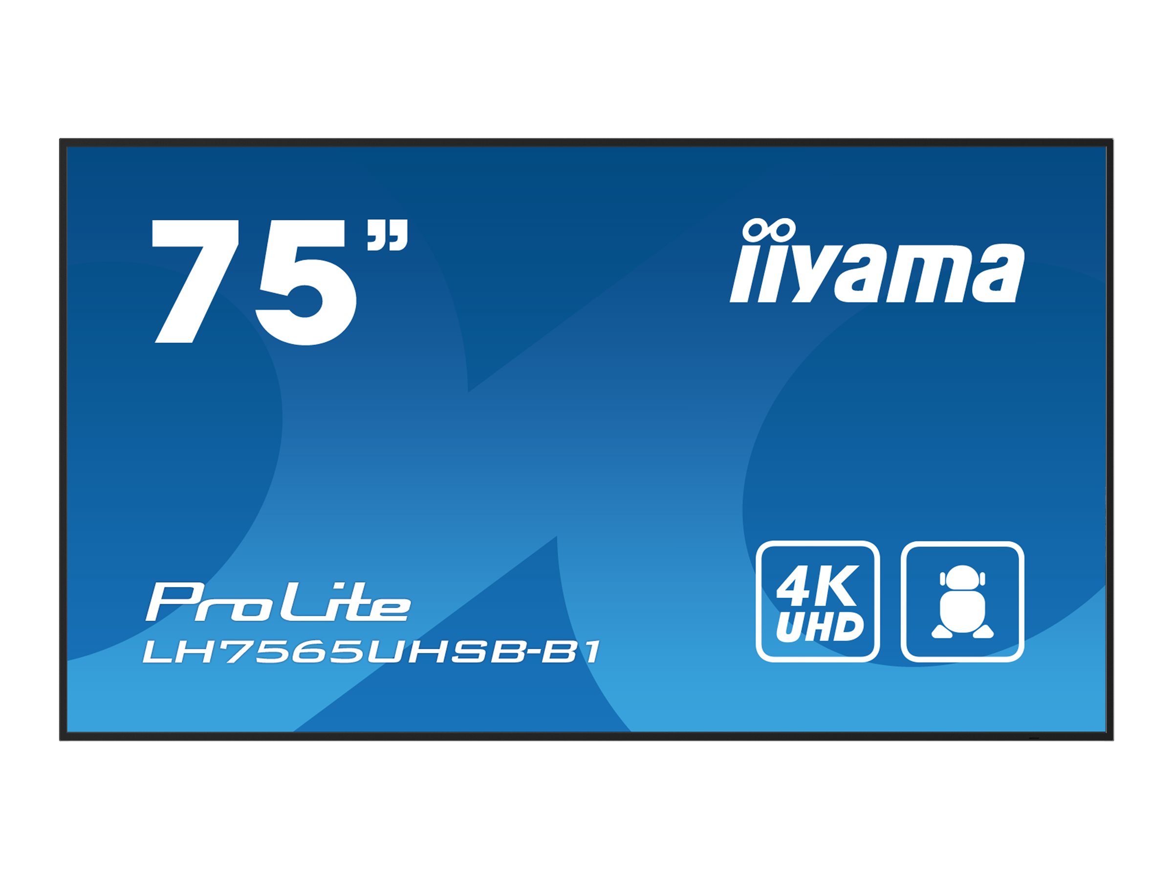 iiyama ProLite LH7565UHSB-B1 75 Digital skiltning 3840 x 2160