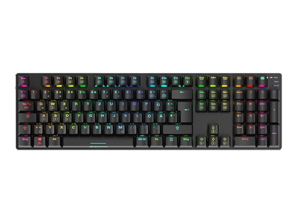Sharkoon Skiller SGK36W Tastatur Mekanisk 3 zone RGB Trådløs Kablet Tysk