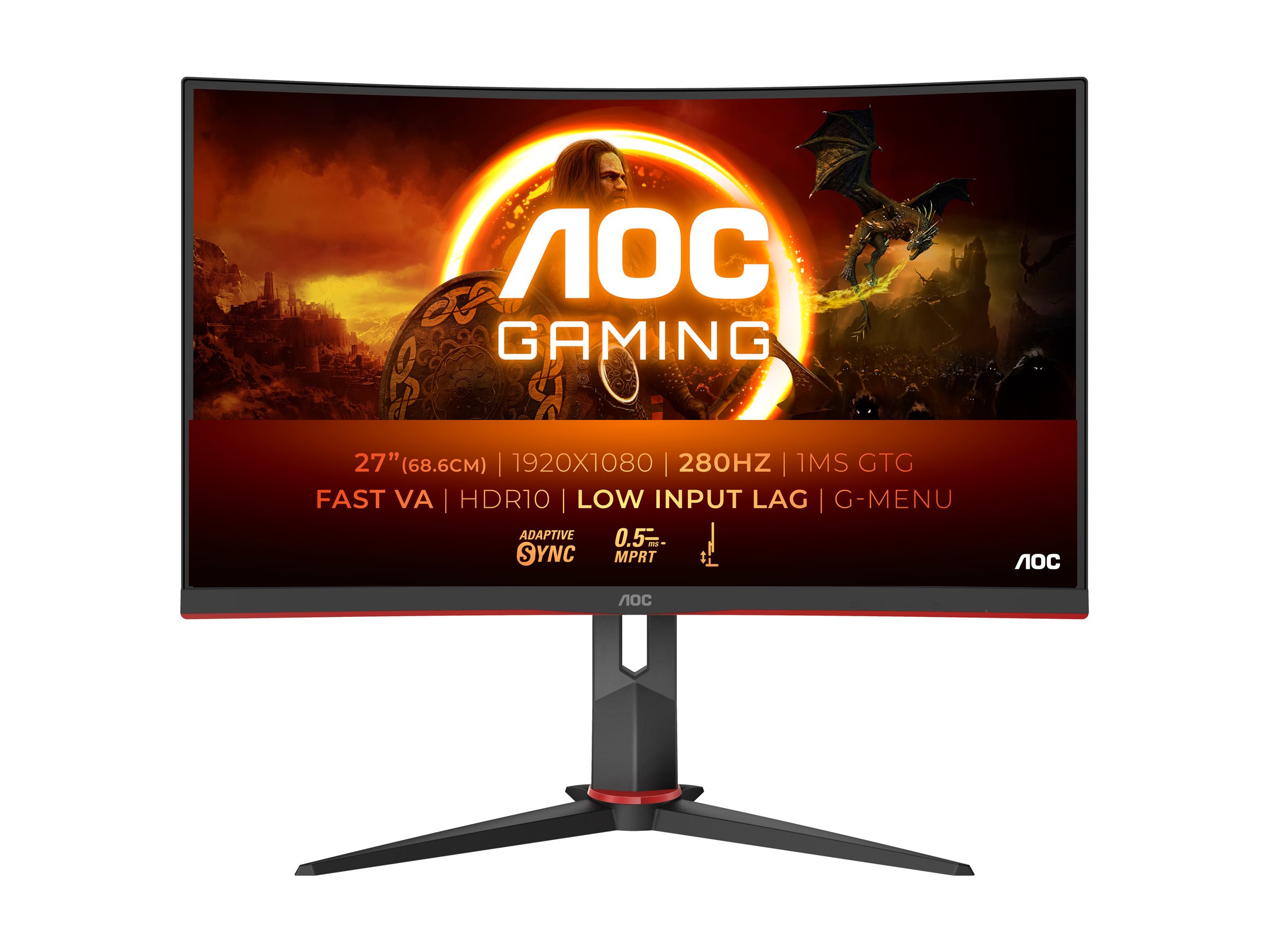 AOC Gaming C27G2Z3/BK 27 Fast VA 1920 x 1080 (Full HD) HDMI DisplayPort 280Hz