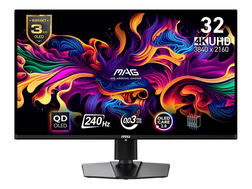 MSI MAG 321UPX QD-OLED 31.5 3840 x 2160 (4K) HDMI DisplayPort USB-C 240Hz