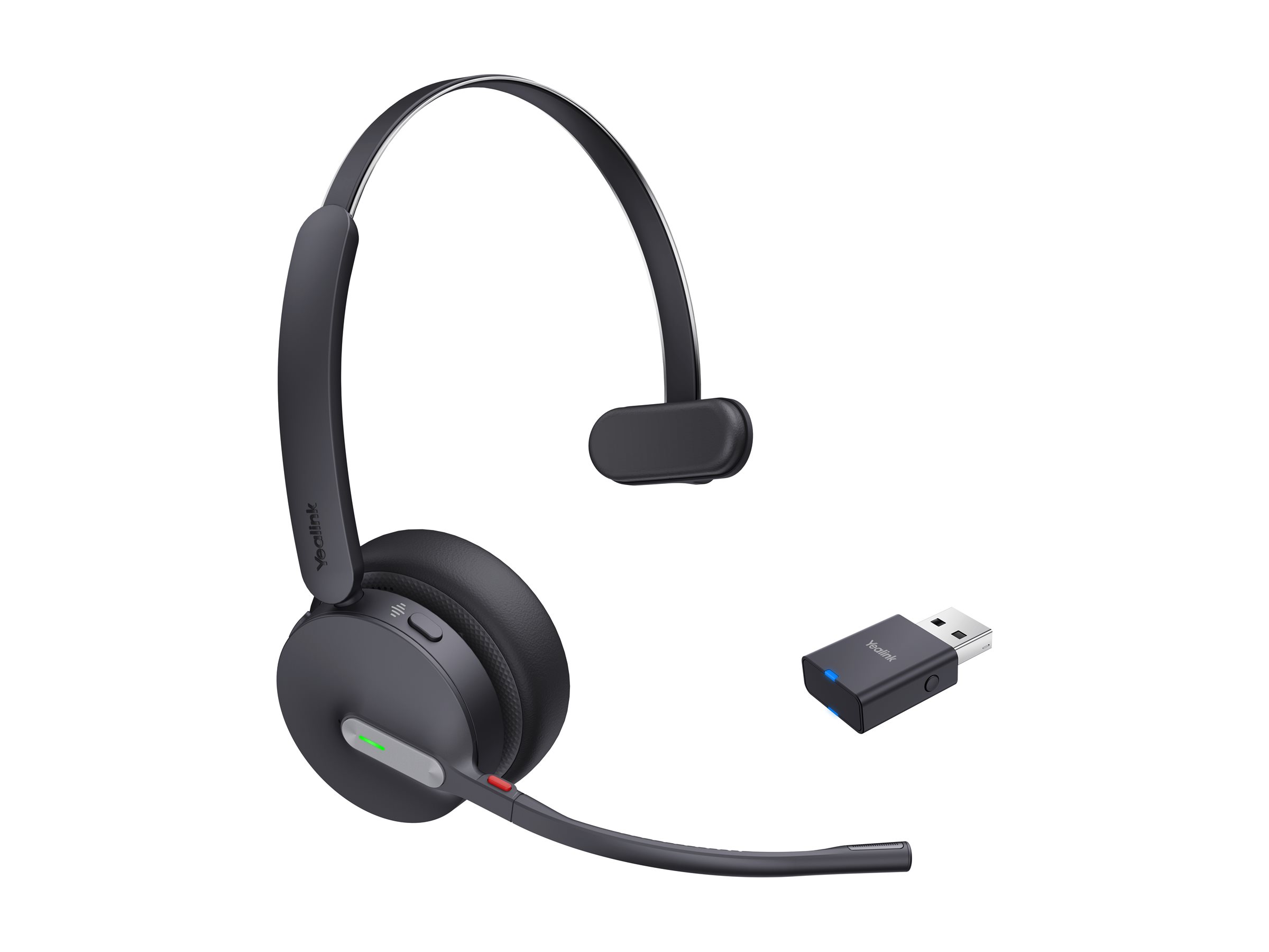 Yealink WH64 Hybrid Mono Trådløs Høretelefoner Sort
