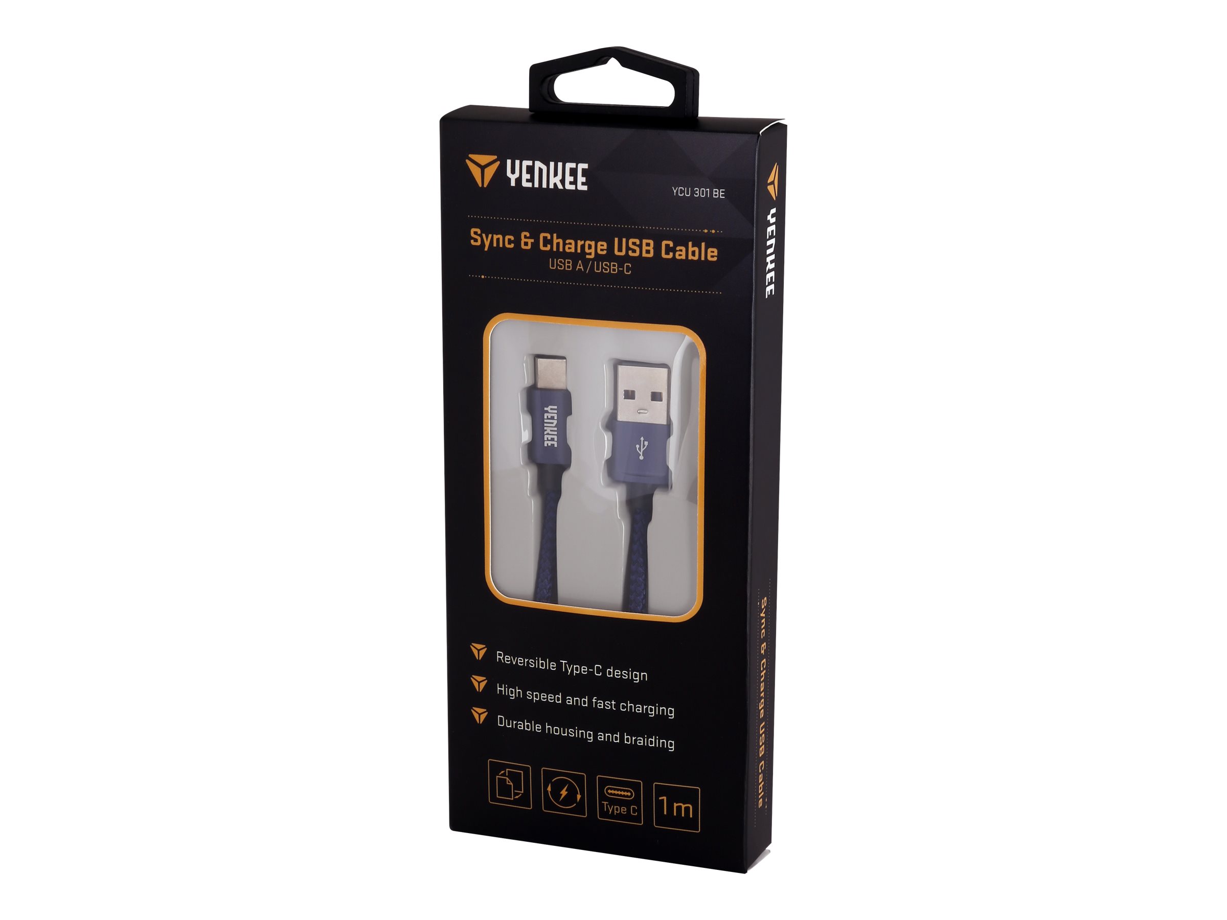 YENKEE USB 2.0 USB Type-C kabel 1m Lilla
