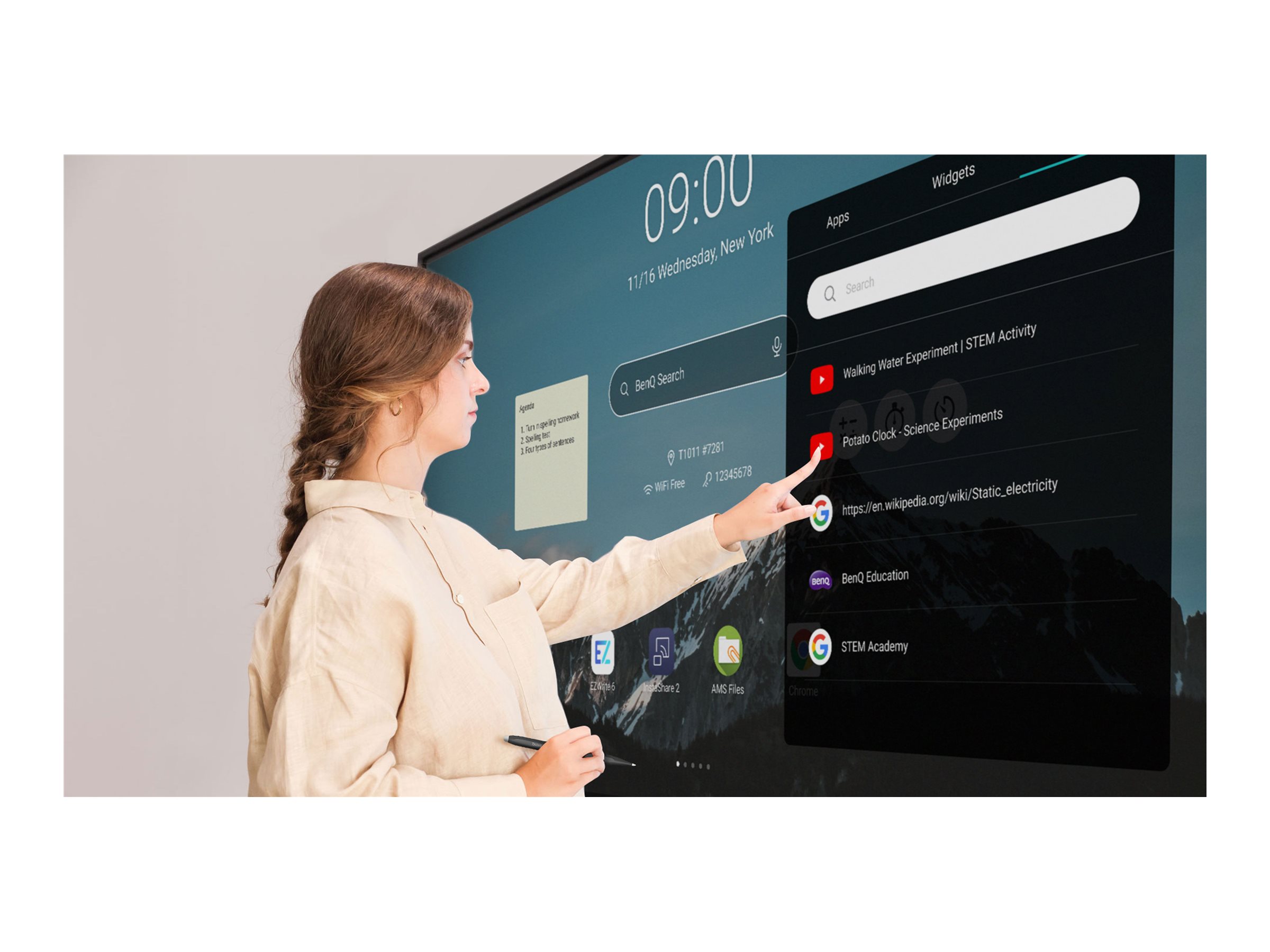 BenQ Board Essential RE8604 LED-bagbelyst LCD fladt paneldisplay 3840 x 2160 86