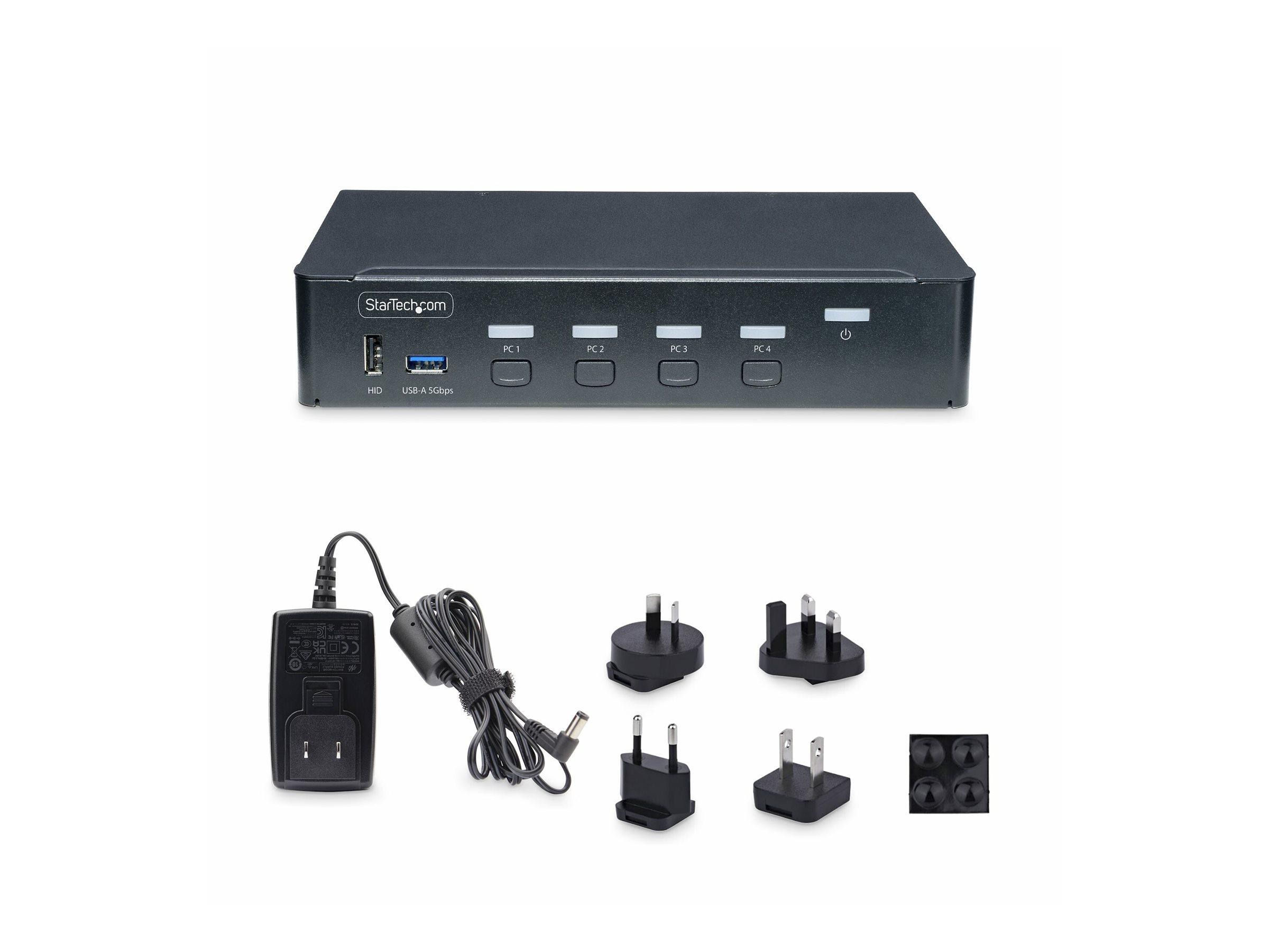 StarTech.com 4-Port DisplayPort KVM Switch, 4K 60Hz, TAA Compliant KVM / audio / USB switch Desktop