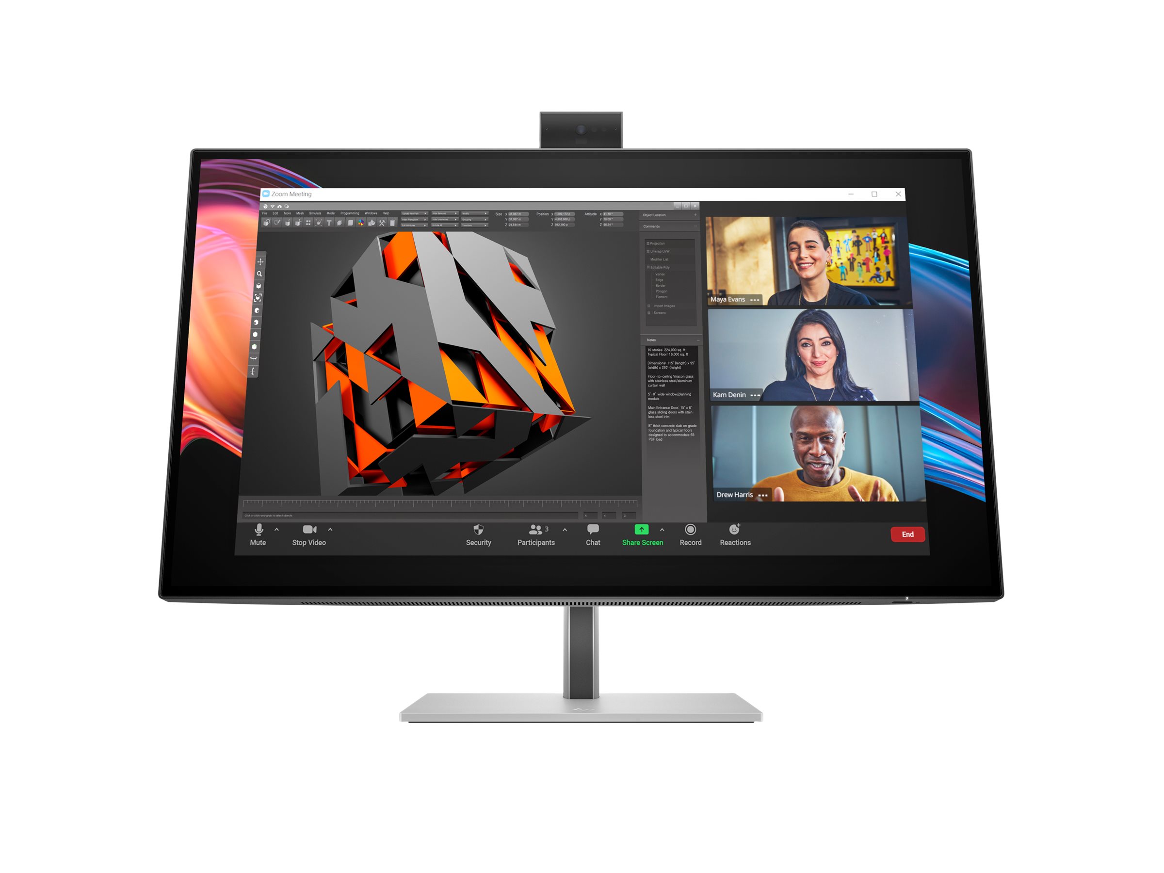 HP 727pm 27 IPS Black 3840 x 2160 (4K) Thunderbolt 4 HDMI DisplayPort 60Hz