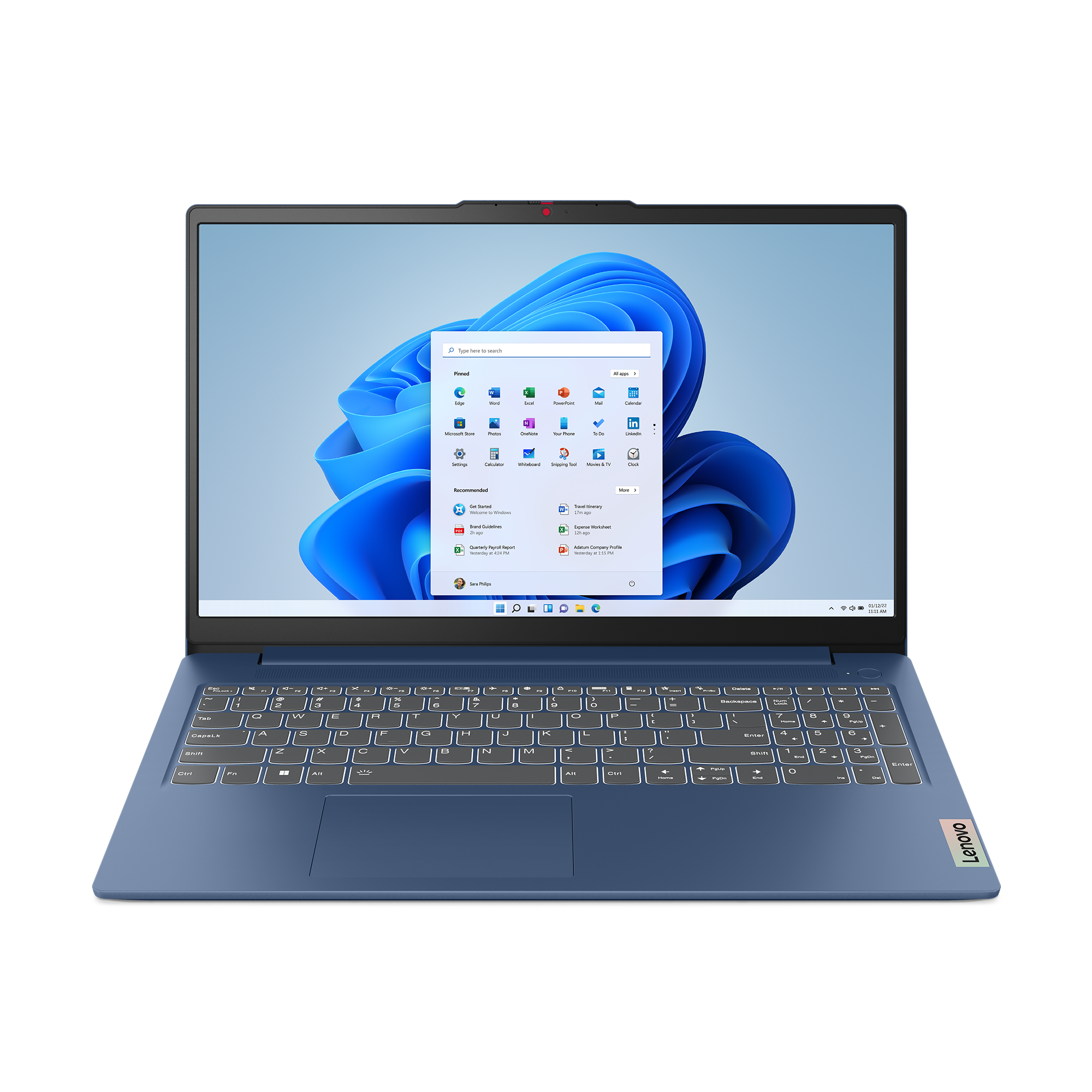 Lenovo IdeaPad Slim 3 15AMN8 AMD Ryzen™ 3 7320U Laptop 39,6 cm (15.6) Fuld HD 8 GB LPDDR5-SDRAM 512 GB SSD Wi-Fi 5 (802.11ac) Windows 11 Home Engelsk Blå