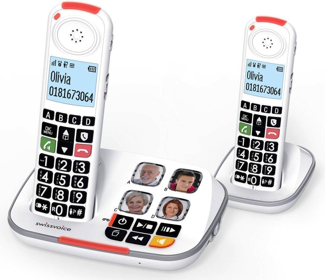 [AI generated title] Swissvoice Dect Duo Telefon Med Opkaldsidentifikation