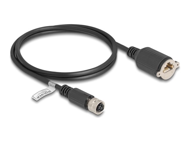 DeLOCK CAT 5e Kabel med folie og kobberfletning (FTP) 1m Netværkskabel Sort