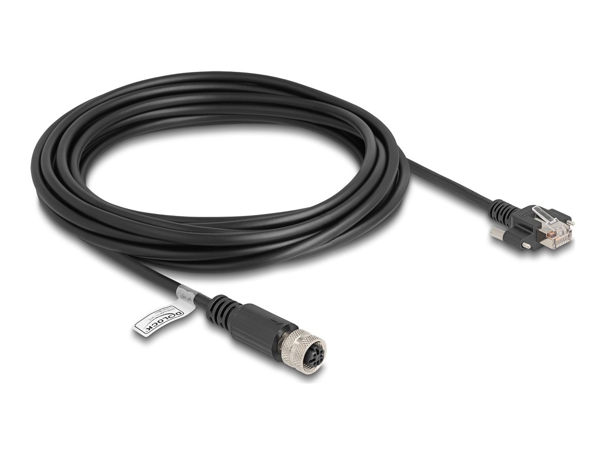 DeLOCK CAT 5e Kabel med folie og kobberfletning (FTP) 5m Netværkskabel Sort