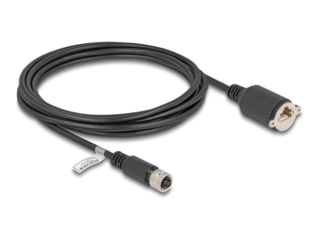 DeLOCK CAT 5e Kabel med folie og kobberfletning (FTP) 3m Netværkskabel Sort