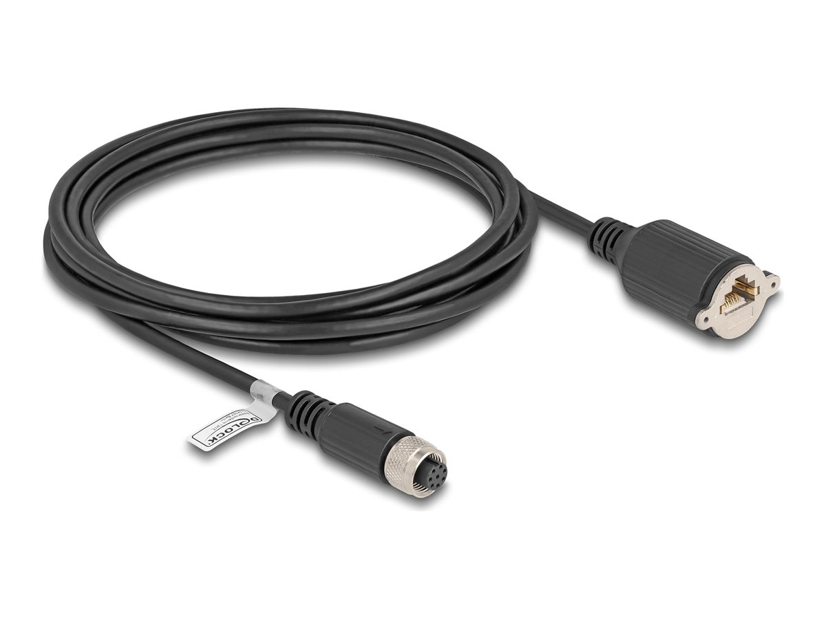 DeLOCK CAT 5e Kabel med folie og kobberfletning (FTP) 3m Netværkskabel Sort