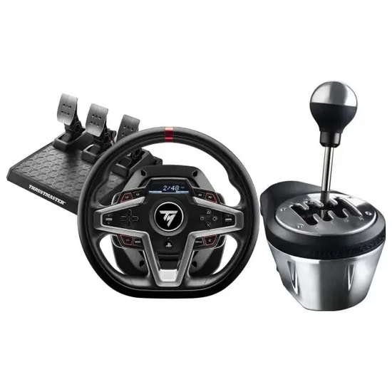 Thrustmaster T248 pedalsæt og Rat + TH8A gearskift til PC, Sony PlayStation 4 og Sony PlayStation 5