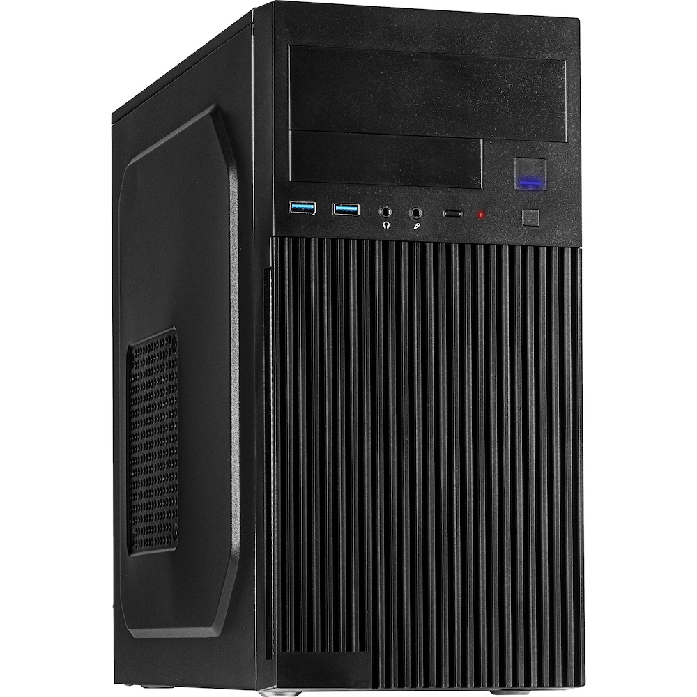 Inter-Tech IT-6521 Straight micro-ATX Ingen strømforsyning Sort