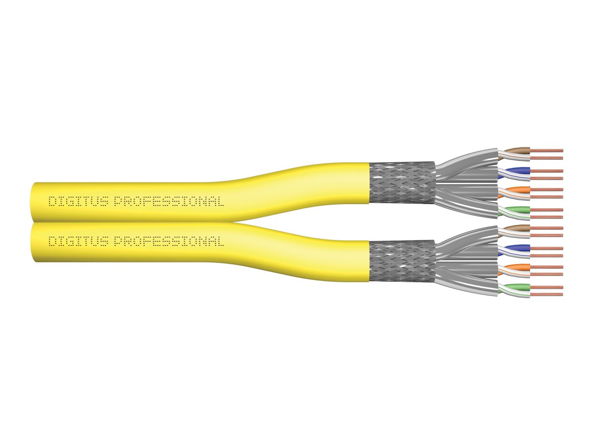 DIGITUS CAT 7a S/FTP 500m Installationskabel Gul RAL 1016