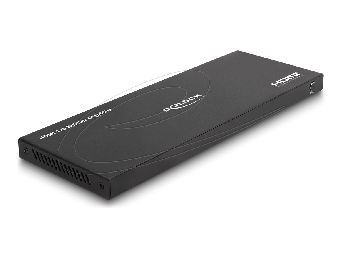 Delock - Video-/audiosplitter - 4K, 60Hz, med nedskalerer - 8 x HDMI - desktop