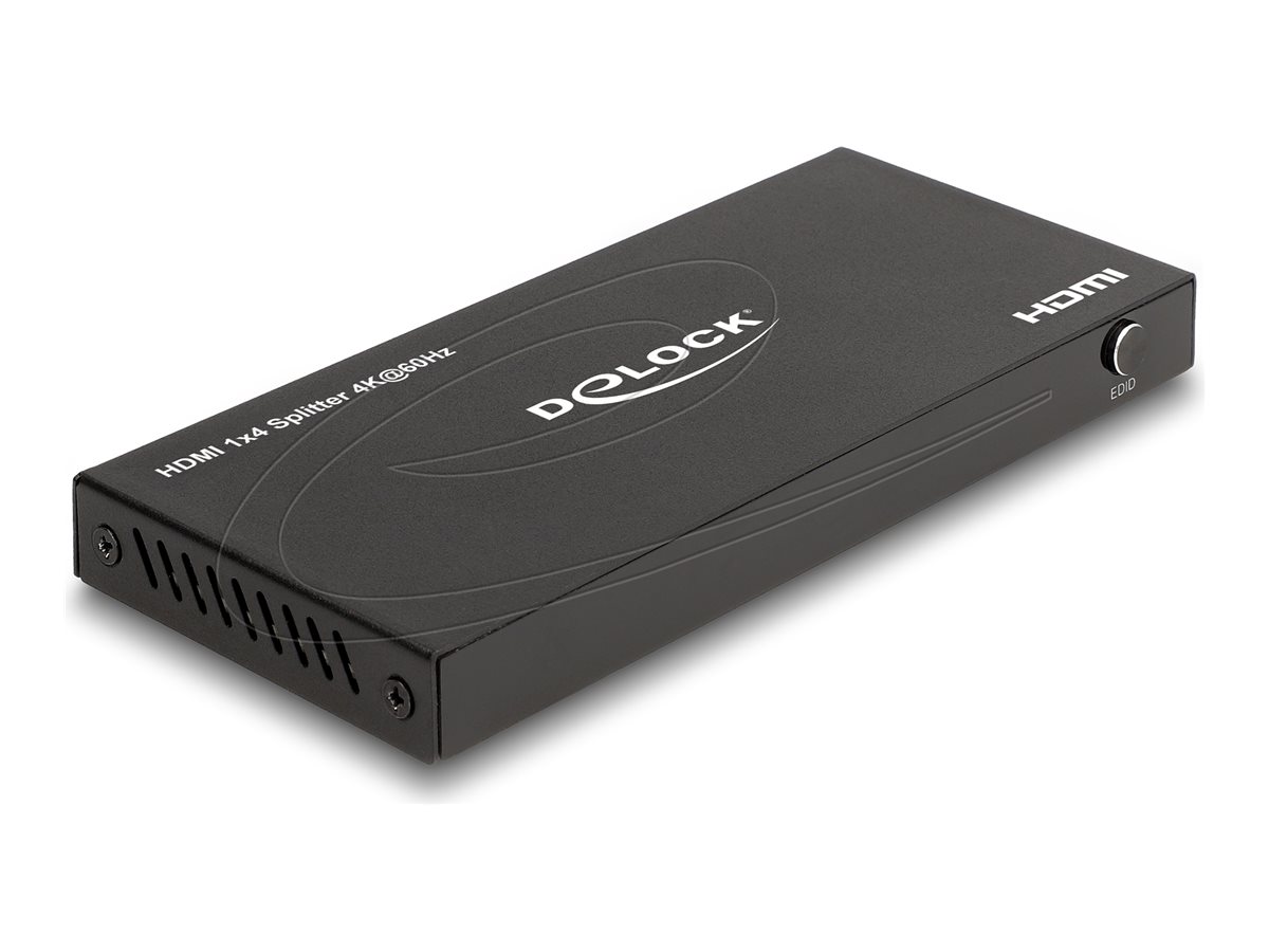 Delock - Video-/audioswitch - 4K, 60Hz, med nedskalering - 4 x HDMI - desktop