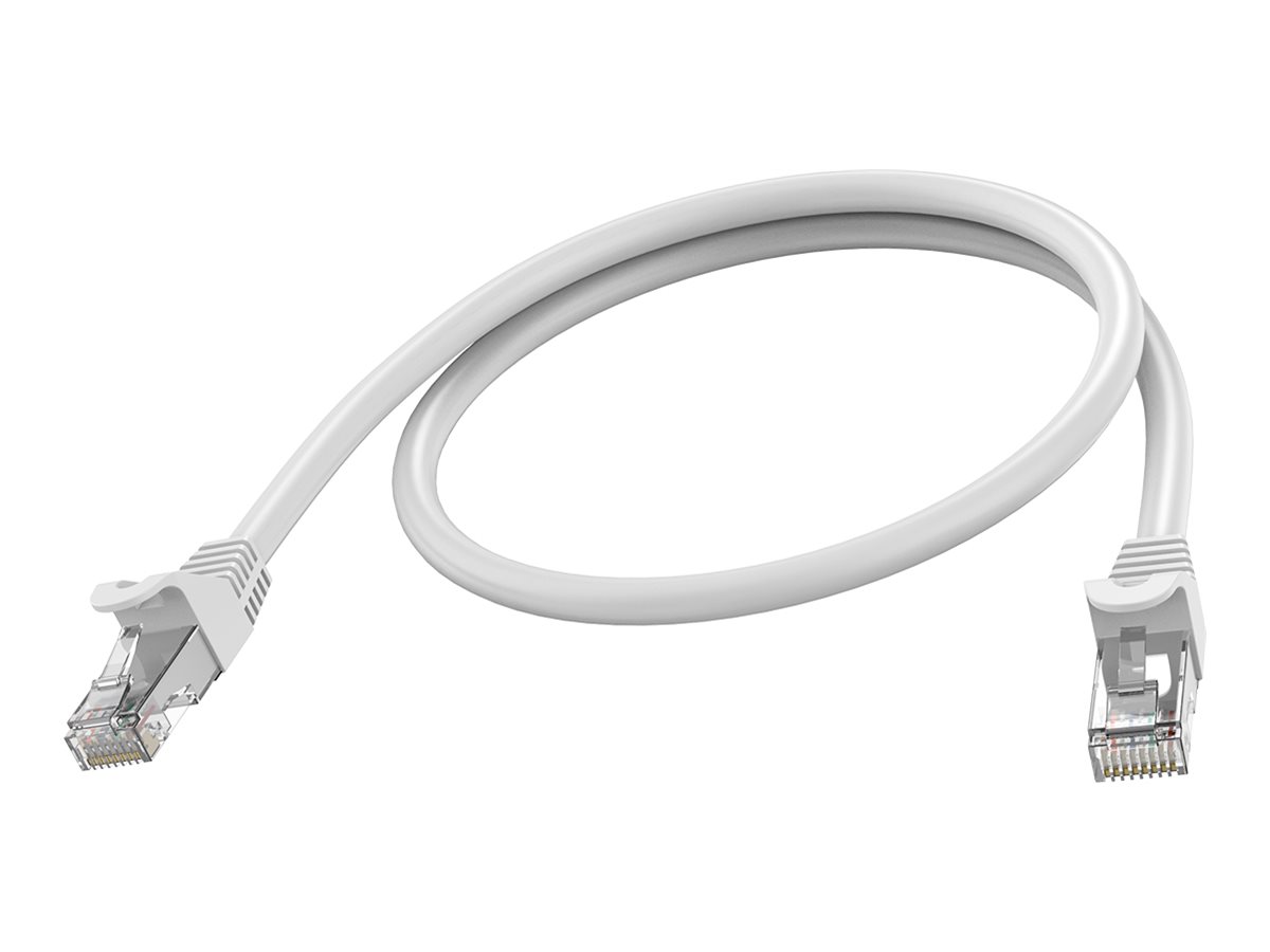 Vision CAT 6a Afskærmet parsnoet (STP) 50cm Netværkskabel Hvid