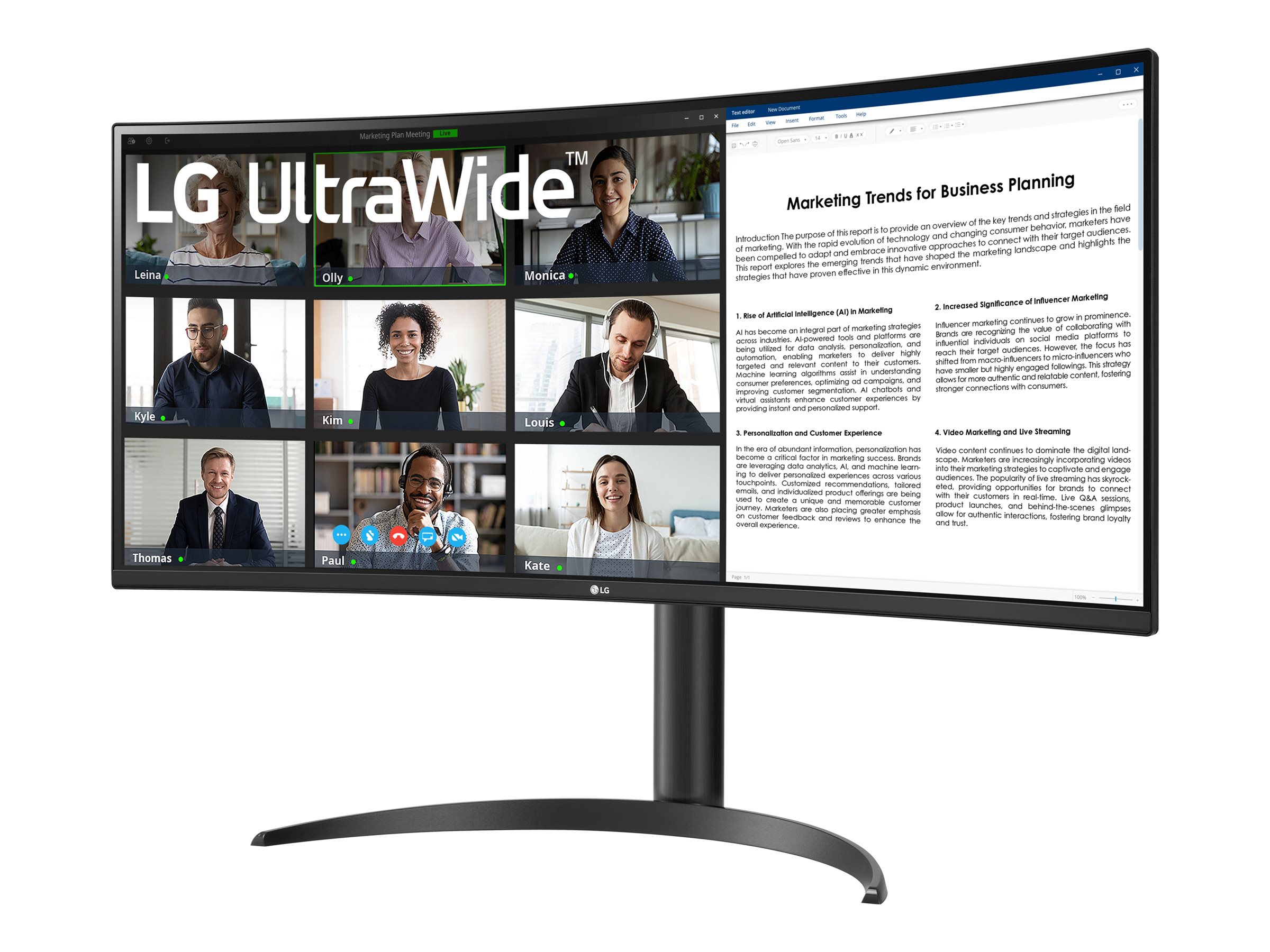LG UltraWide 34WR55QK-B 34 VA 3440 x 1440 (UltraWide) HDMI DisplayPort USB-C 100Hz