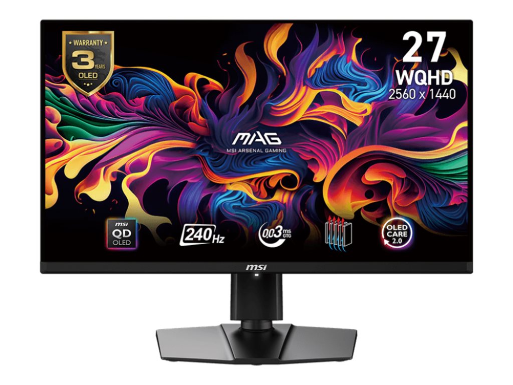 MSI MAG 271QPXDE QD-OLED E2 27 2560 x 1440 (2K) HDMI DisplayPort USB-C 240Hz