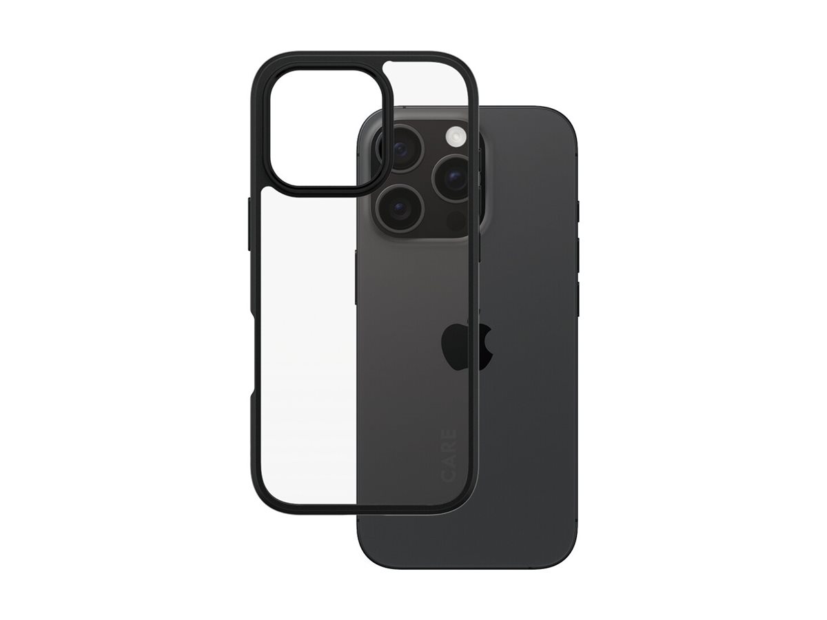 PanzerGlass CARE by Flagship Case Transparent Urban Combat w. Black Frame iPhone 16 Pro Beskyttelsescover Transparent Apple iPhone 16 Pro