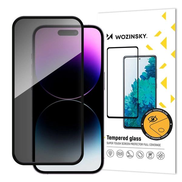 Wozinsky Privacy Glass Tempered Privacy Glass with Anti-spy Filter for iPhone 16 Plus