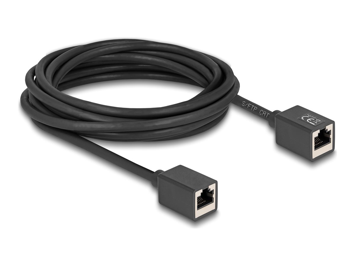 DeLOCK CAT 6a S/FTP 5m Netværkskabel Sort