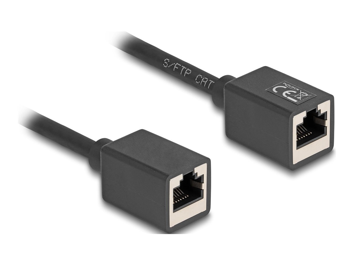 DeLOCK CAT 6a S/FTP 7.5m Forlængerkabel til netværk Sort