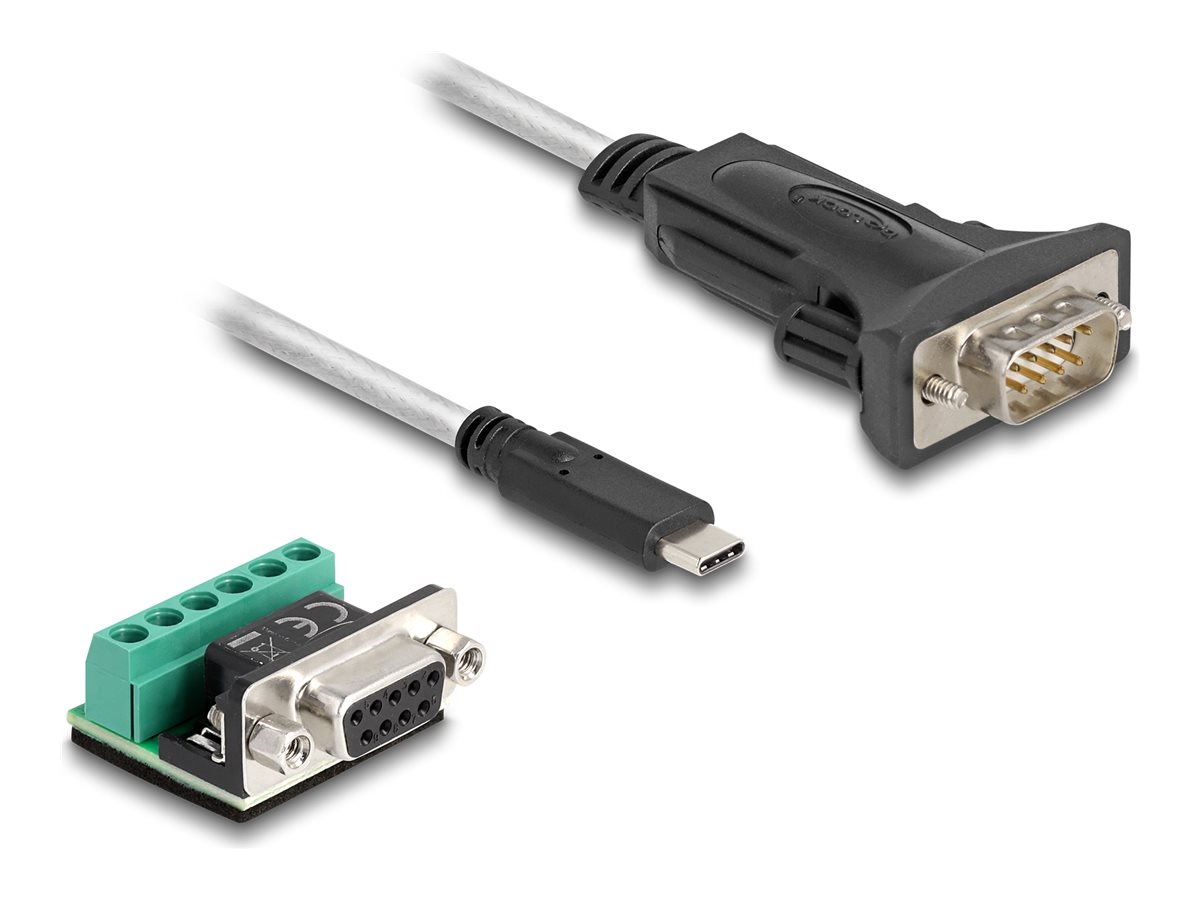 Delock USB-C / seriel kabel 2m Sølv Transparent