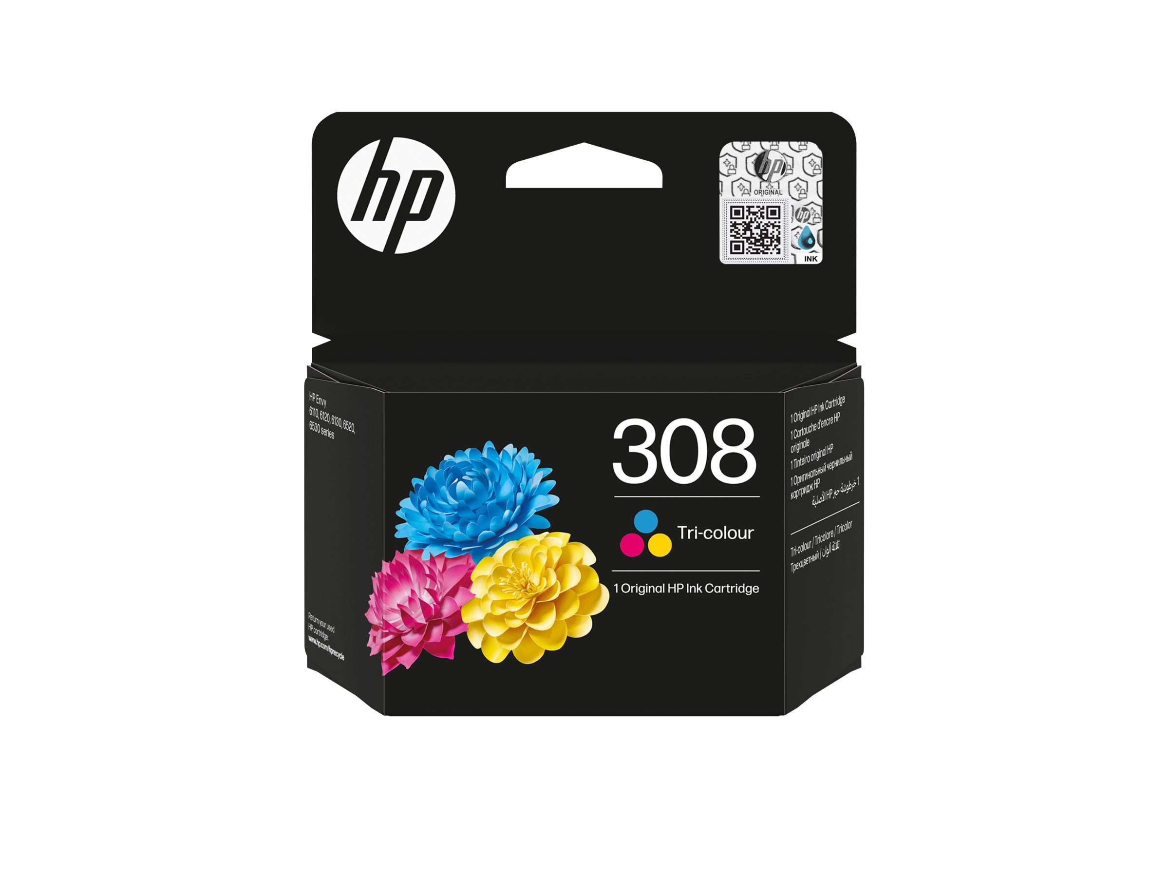 HP 308 Gul Cyan Magenta 120 sider Blæk