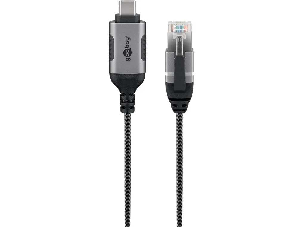 Goobay 74392 USB 3.1 type A to RJ45 1 m Black