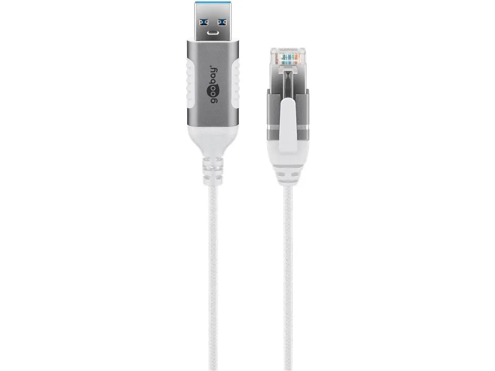 Goobay 74384 USB 3.0 type A to RJ45 1 m Hvid