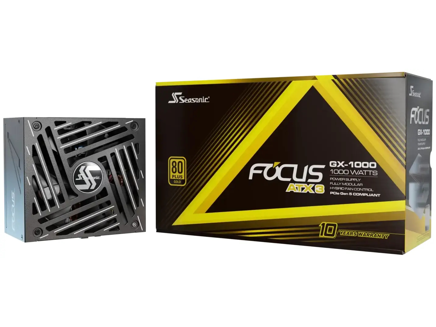 Seasonic Focus GX 1000 Watt ATX 3.1 80+ GOLD Fully Modular Strømforsyning