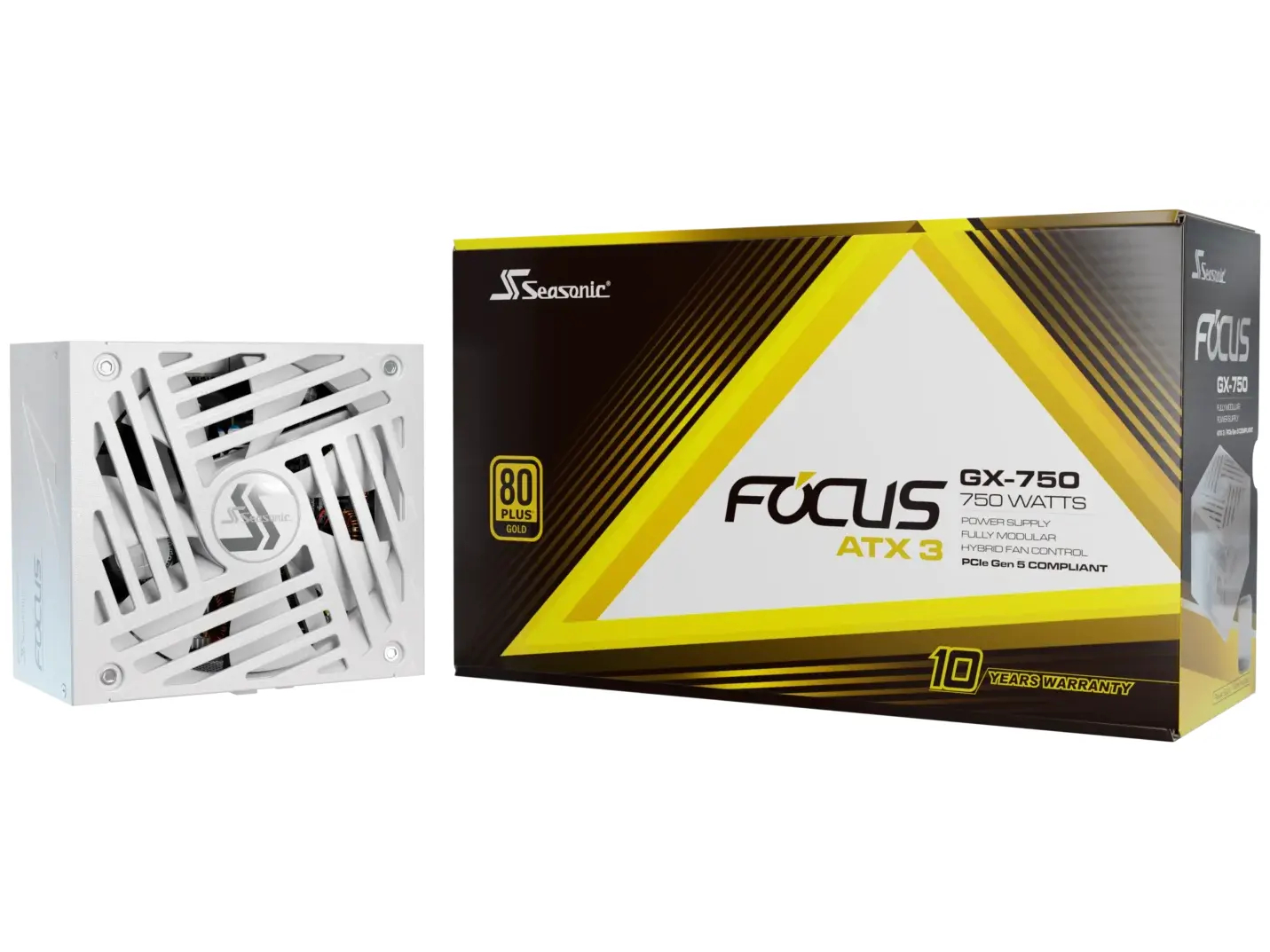Seasonic Focus GX-750 V4 ATX 3 Strømforsyning 750Watt Hvid