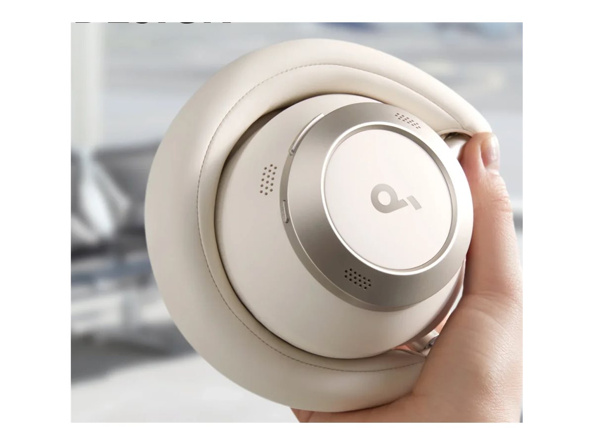 Soundcore Space One Pro Trådløs Kablet Hovedtelefoner Fløde