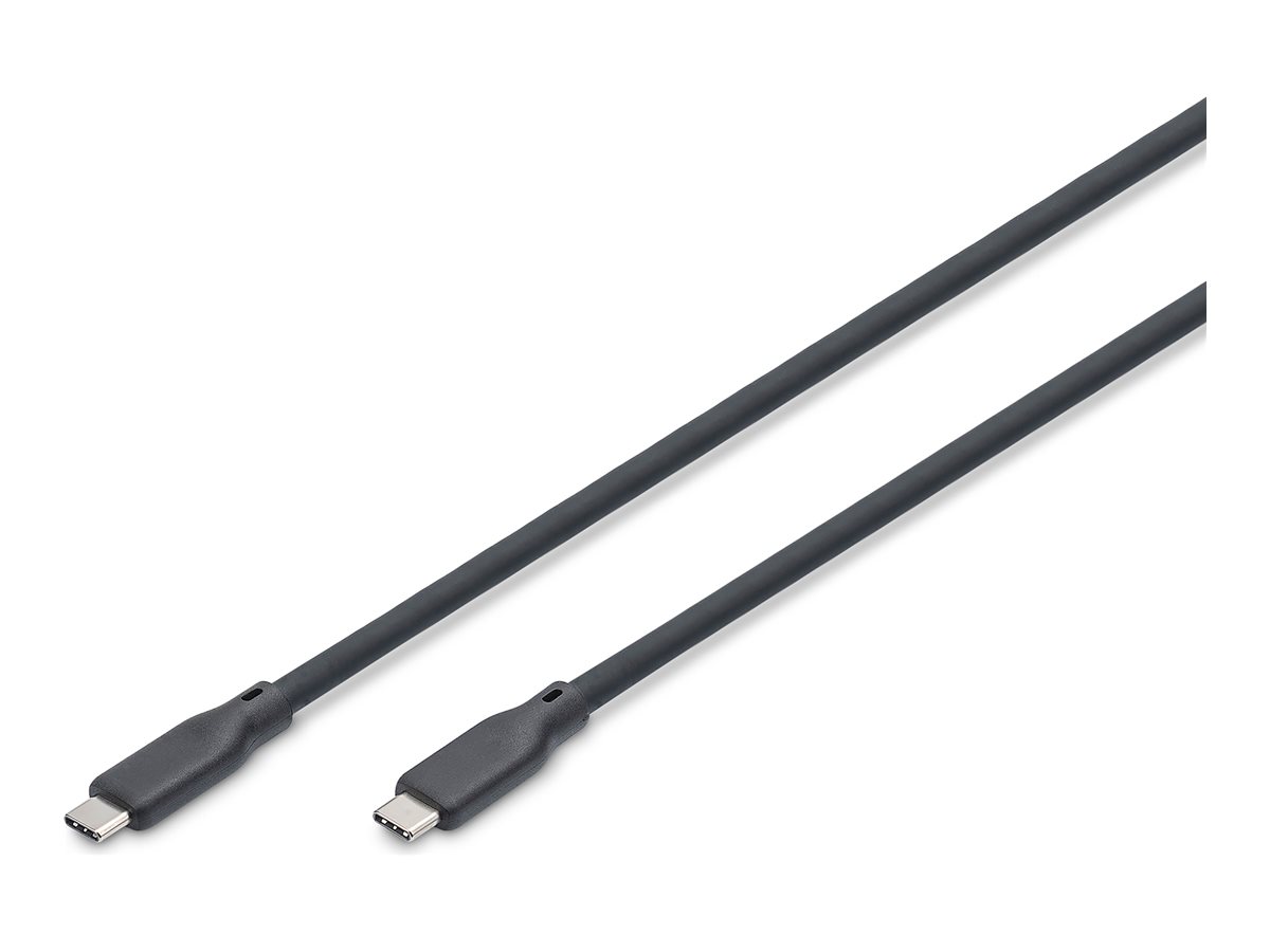 USB Silicone Charging and Connection cable - USB-C to USB-C - 2m - 20G 8K - 240W - Black