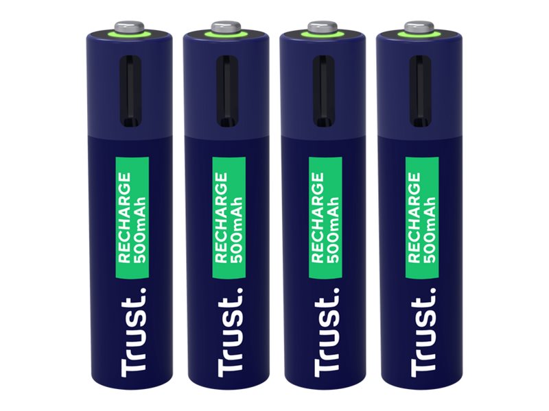 Trust AAA type Batterier til generelt brug (genopladelige) 500mAh 4