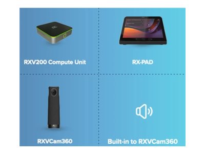 AudioCodes Room Experience (RX) Suite RXV200-B360 Videokonferencepakke 4-mikrofon-array 8