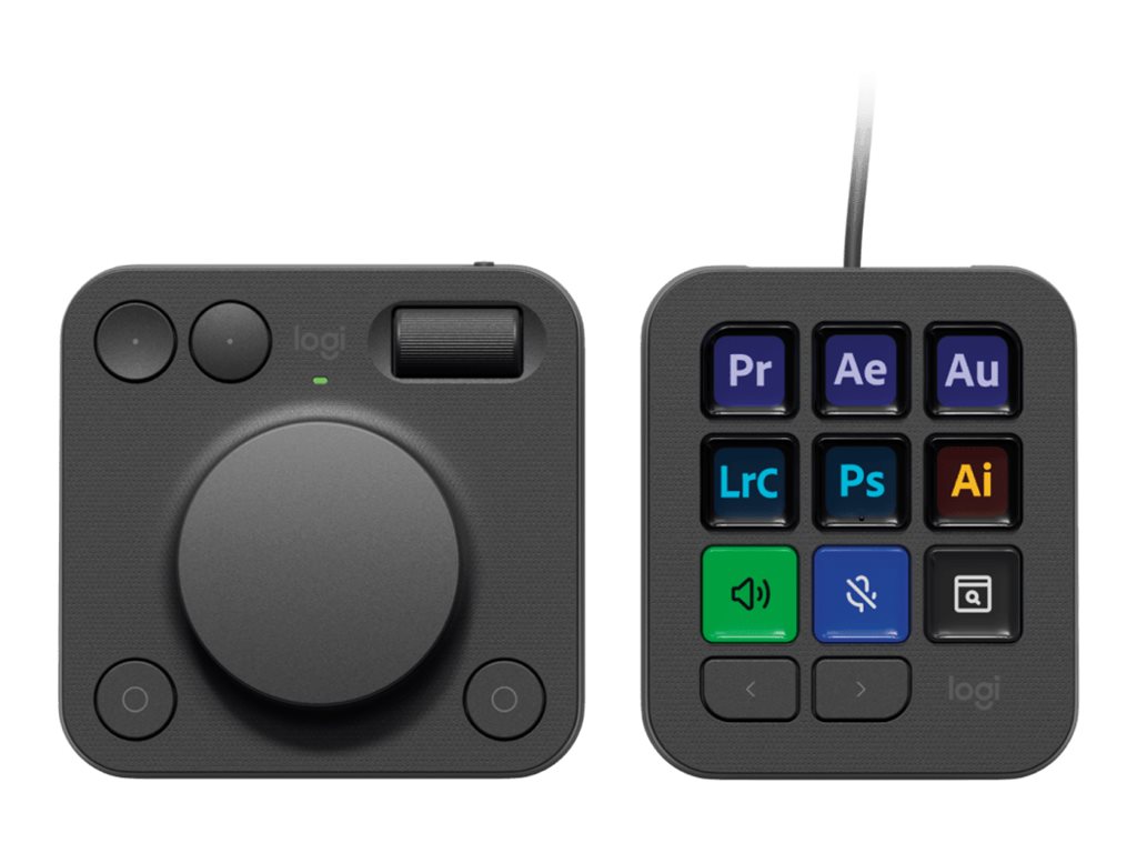 Logitech Master Series MX Creative Console Tastatur og drejeskive sæt RGB Kablet